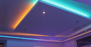 Натяжной потолок с подсветкой Черняховск, цена от 2138 руб.